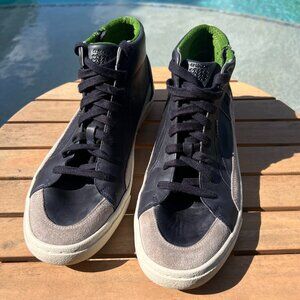 GEOX Respira High Top Sneakers Men Size 11 EU 44 – Italian Patent Leather Shoes
